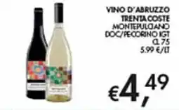 Maxi Coal Vino d'Abruzzo Trenta Coste Montepulciano DOC/PECORINO IGT offerta