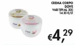 Maxi Coal Crema corpo Dove offerta