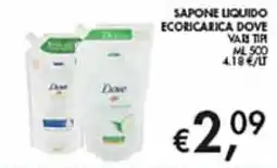 Maxi Coal Sapone liquido ecobricarica dove offerta
