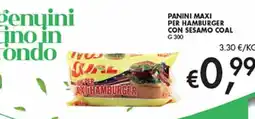 Coal Panini maxi per hamburger con sesamo coal offerta