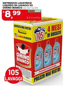 Coop Master Alleanza 3.0 Detersivo lavatrice liquido Omino Bianco offerta