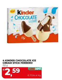 Coop Master Alleanza 3.0 Kinder Chocolate Ice Cream Stick Ferrero offerta