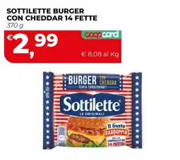 Coop Master Alleanza 3.0 Sottilette burger con cheddar offerta