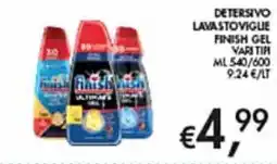 Coal Detersivo lavastoviglie Finish Gel Vari Tim offerta