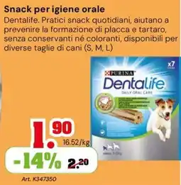 TuttoGiardino Snack per igiene orale Dentalife offerta