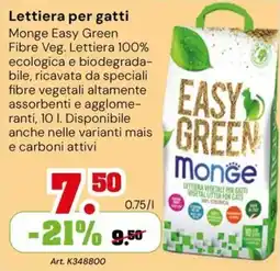 TuttoGiardino Lettiera per gatti Monge Easy Green offerta