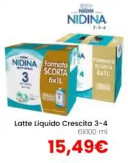 Paniate Nidina Latte Liquido Crescita 3-4 offerta