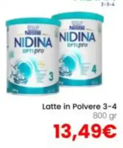 Paniate Nestlé Nidina Optipro offerta