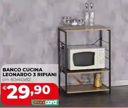 Coop Master Alleanza 3.0 Banco cucina Leonardo 3 ripiani offerta