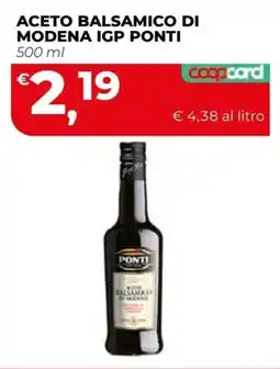 Coop Master Alleanza 3.0 Aceto balsamico di Modena IGP Ponti offerta