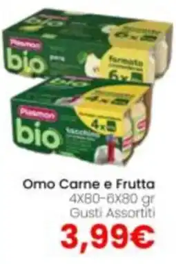 Paniate Plasmon bio Omo Carne e Frutta offerta