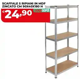 Coop Master Alleanza 3.0 Scaffale 5 ripiani in MDF zincato offerta