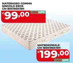 Coop Master Alleanza 3.0 Materasso gomma singolo Eros offerta