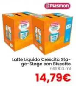 Paniate Plasmon Latte Liquido Crescita Stage con Biscotto offerta