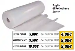 Orizzonte Foglio di Polietilene offerta
