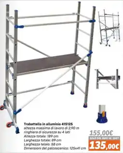 Orizzonte Trabattello in alluminio 415125 offerta