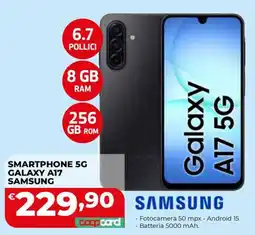 Coop Master Alleanza 3.0 Smartphone 5G Galaxy A17 Samsung offerta