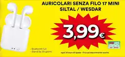 Coop Master Alleanza 3.0 Auricolari senza filo 17 mini siltal/ wesdar offerta