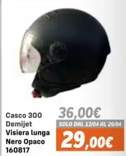 Orizzonte Casco 300 Demijet Visiera lunga Nero Opaco offerta