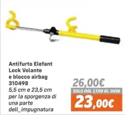 Orizzonte Antifurto Elefant Lock Volante e blocco airbag offerta