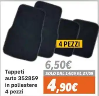 Tappeti auto in poliestere
