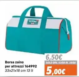 Orizzonte Borsa zaino TOTAL per attrezzi offerta