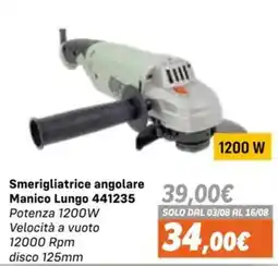 Orizzonte Smerigliatrice angolare Manico Lungo offerta