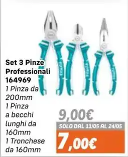 Orizzonte Set 3 Pinze Professionali offerta