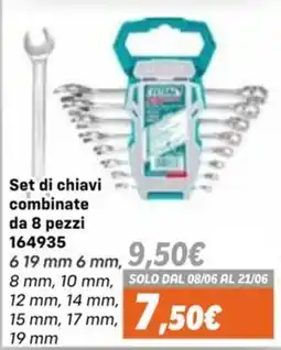 Orizzonte Set di chiavi combinate da 8 pezzi offerta