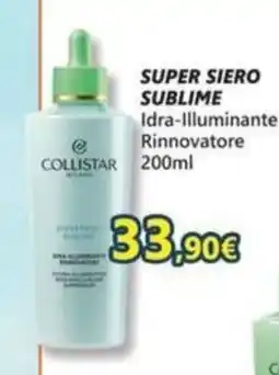 Profumerie Mallardo Super siero sublime idra-illuminante rinnovatore collistar offerta