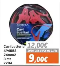 Orizzonte Cavi batteria Aneta offerta