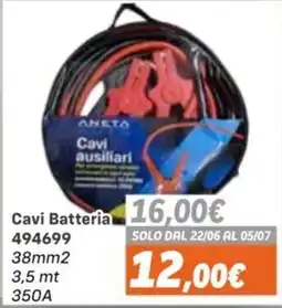 Orizzonte Cavi Battery Aneta offerta