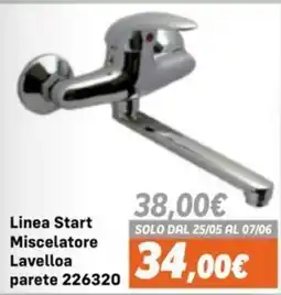Orizzonte Linea Start Miscelatore Lavelloa parete offerta