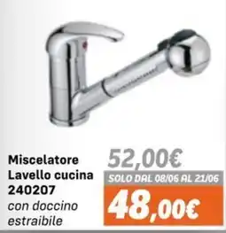 Orizzonte Miscelatore Lavello cucina 240207 con doccino estraibile offerta