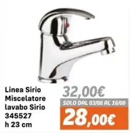 Orizzonte Miscelatore lavabo Sirio offerta