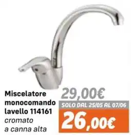 Orizzonte Miscelatore monocomando lavello 114161 cromato a canna alta offerta
