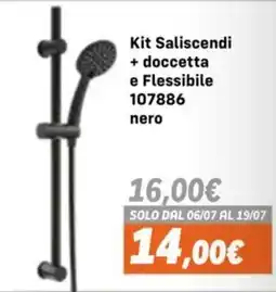 Orizzonte Kit Saliscendi + doccetta e Flessibile 107886 nero offerta
