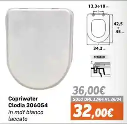 Orizzonte Copriwater Clodia 306054 in mdf bianco laccato offerta
