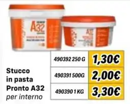 Orizzonte Stucco in pasta Pronto A32 per interno offerta