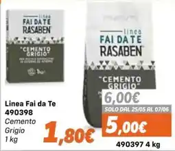 Orizzonte Linea Fai da Te Cemento Grigio offerta