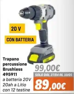 Orizzonte Trapano percussione Brushless offerta