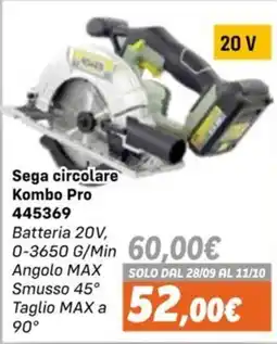 Orizzonte Sega circolare Kombo Pro offerta