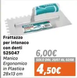 Orizzonte Frattazzo per intonaco con denti offerta