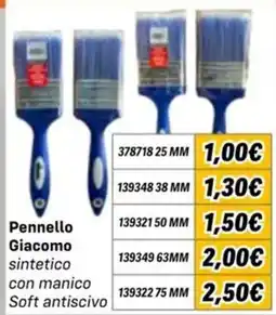 Orizzonte Pennello Giacomo sintetico con manico Soft antiscivolo offerta
