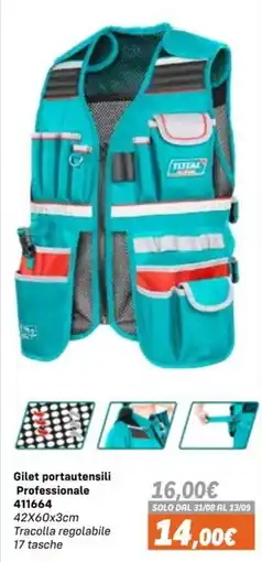 Orizzonte Gilet portautensili Professionale TOTAL offerta