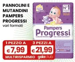 Gala Supermercati Pannolini e mutandini Pampers Progressi offerta