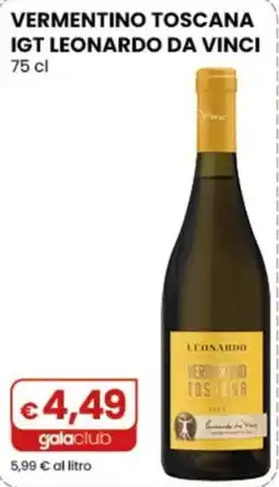 Gala Supermercati Vermentino Toscano IGT Leonardo da Vinci offerta
