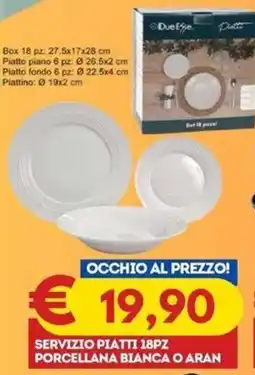 Gipsi Servizio piatti Due Effe offerta