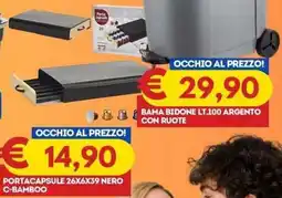 Gipsi Bama bidone lt.100 argento offerta