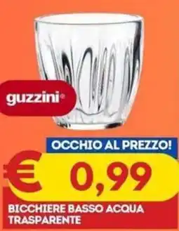 Gipsi Bicchiere basso acqua trasparente guzzini offerta